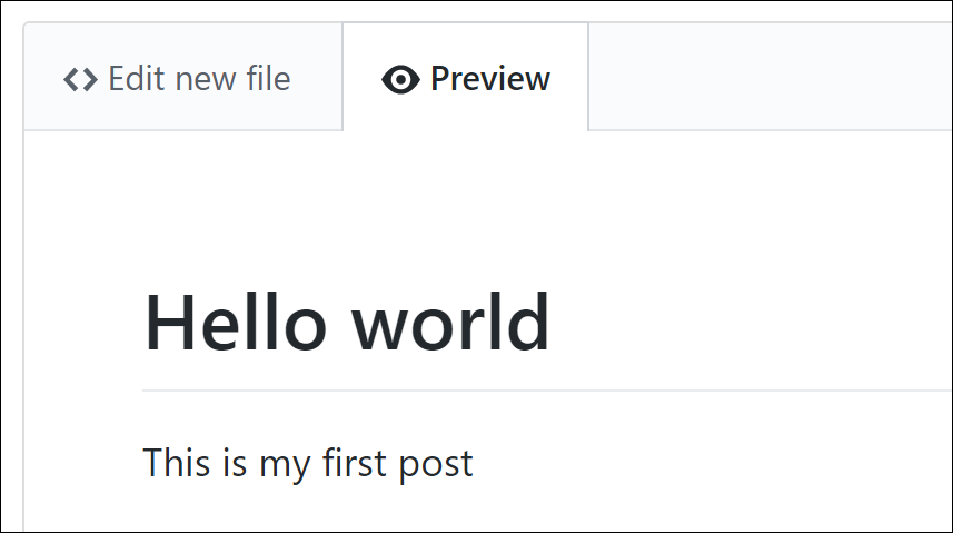 Screenshot showing the same blog post interpreted in HTML