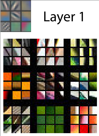 Activations of the first layer of a CNN
